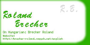 roland brecher business card